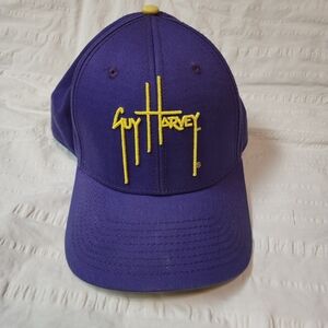 Guy Harvey Purple Cap with Yellow Logo